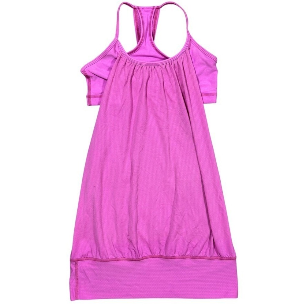 Lululemon Hot Class Racerback Tank Dress Pink Women's‎ 4 Built-In Bra Yoga